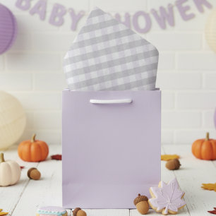 Gender Neutral Pastel Purple and Grey Gingham Tissue Paper