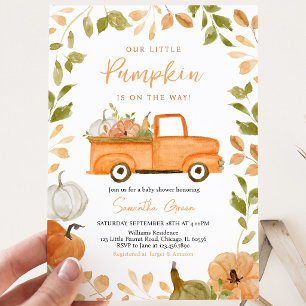 Gender Neutral Pumpkin Baby Shower Invitation