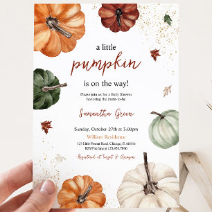 Gender Neutral Pumpkin Baby Shower Invitation