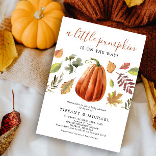 Gender Neutral Pumpkin Baby Shower Invitation