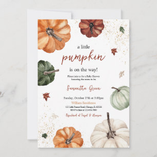 Gender Neutral Pumpkin Baby Shower Invitation
