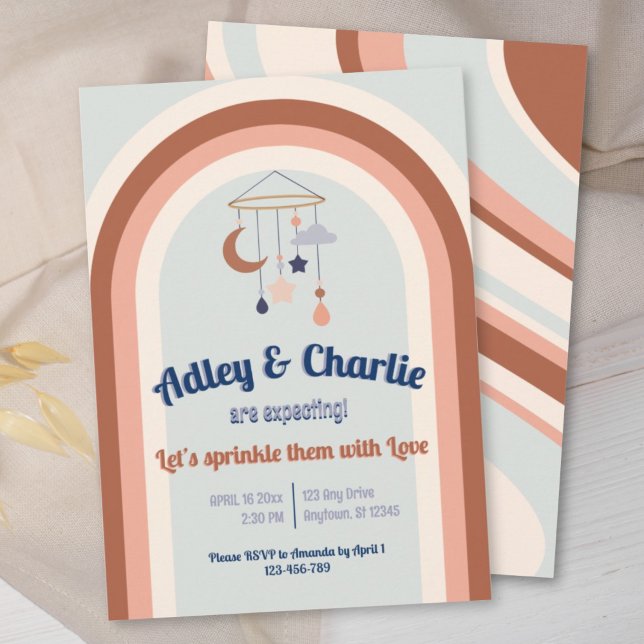 Gender Neutral Retro Groovy Rainbow Baby Shower (Creator Uploaded)