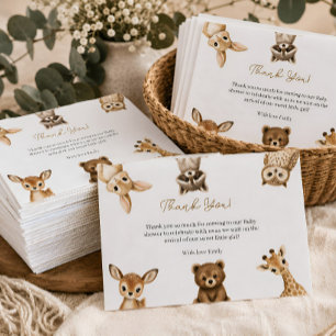 Gender Neutral Safari Baby Shower Thank You Card