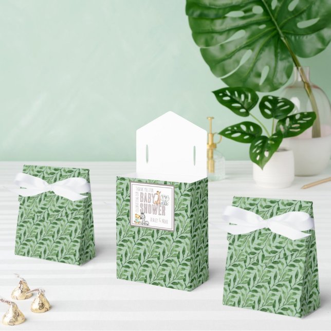 Gender Neutral Safari Greenery Baby Shower Favour Box (Creator Uploaded)