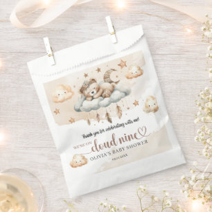 Gender neutral sleeping teddy bear cloud nine favour bags