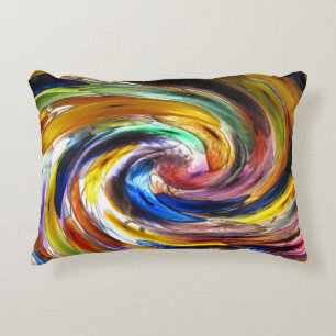 Gender Neutral Sprial Colour Swirled Colourful Decorative Cushion