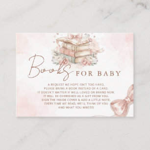 Gender Neutral Story book Baby Shower Book Request Enclosure Card
