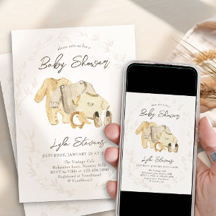 Gender Neutral Sweet Baby Clothes Baby Shower Invitation