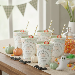 Gender Neutral Sweet Little Pumpkin Baby Shower Paper Cups