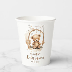Gender Neutral, Teddy Bear Baby Shower Paper Cups