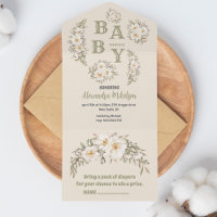 Gender Neutral Vintage Floral Baby Shower