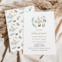 Gender Neutral Vintage Toys Baby Shower Invitation