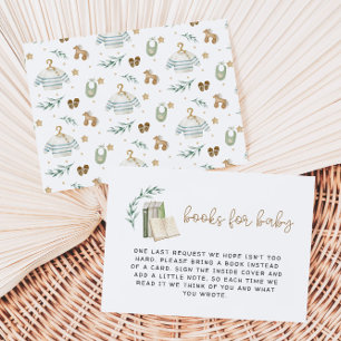 Gender Neutral Vintage Toys Books For Baby Enclosure Card