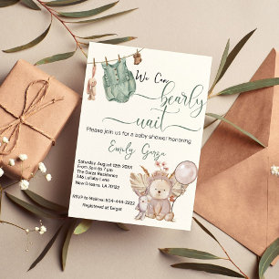 Gender Neutral We can Bearly Wait Baby Shower Invitation