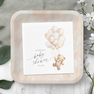 Gender Neutral We Can Bearly wait Themed Shower Napkin