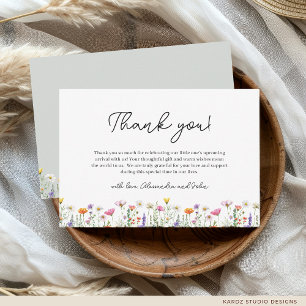 Gender-Neutral Wildflower Boho Baby Shower Card