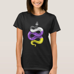 Gender Non binary Pride Stuff LGBT Snake Reptile T-Shirt