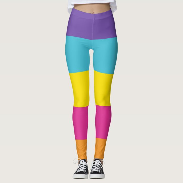 Gender Nonbinary Pride Flag Leggings (Front)
