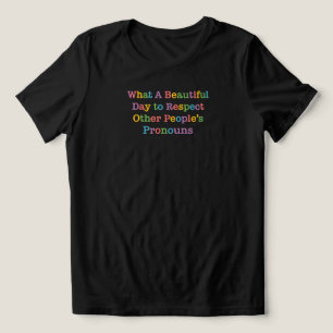 Gender Pronouns Shirt, LGBTQ Pride Graphic Tee, Eq Tri-Blend Shirt