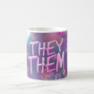 Gender Pronouns They/Them Digital Art Coffee Mug