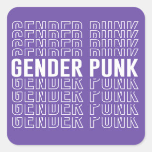 Gender Punk Pattern Square Sticker