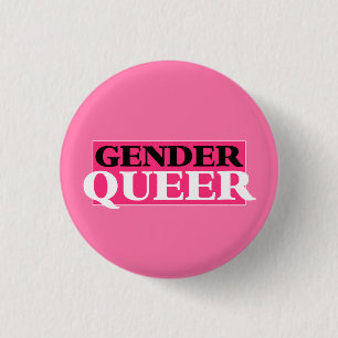 Gender Queer button (pink)
