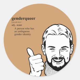 GENDER QUEER CLASSIC ROUND STICKER