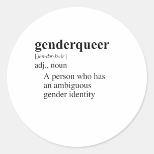 GENDER QUEER CLASSIC ROUND STICKER