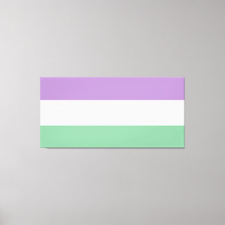 Gender Queer Flag Art Canvas Print