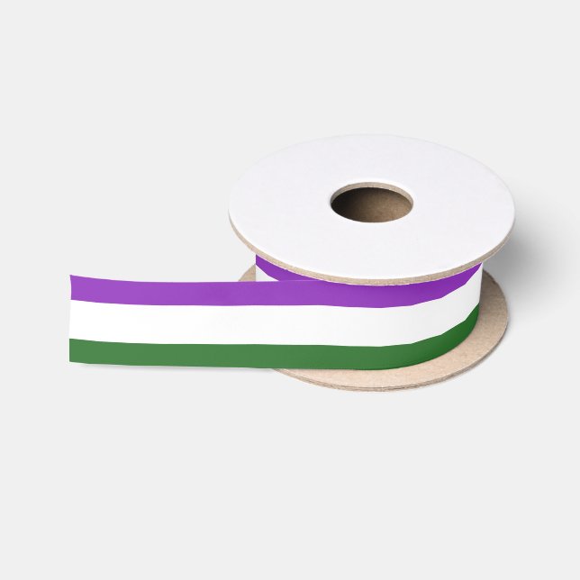 Gender Queer Pride Flag Satin Ribbon (Spool)