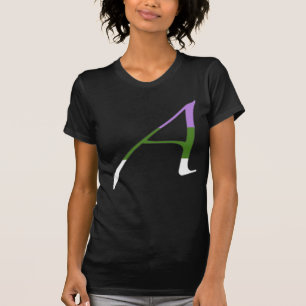 Gender Queer Pride "Scarlet" Letter A T-Shirt