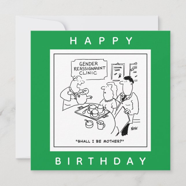Gender Reassignment Clinic Cartoon Card (Front)