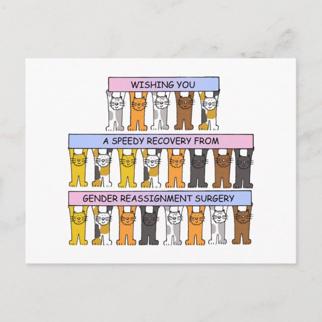 Gender Reassignment Speedy Recovery Postcard (Front)