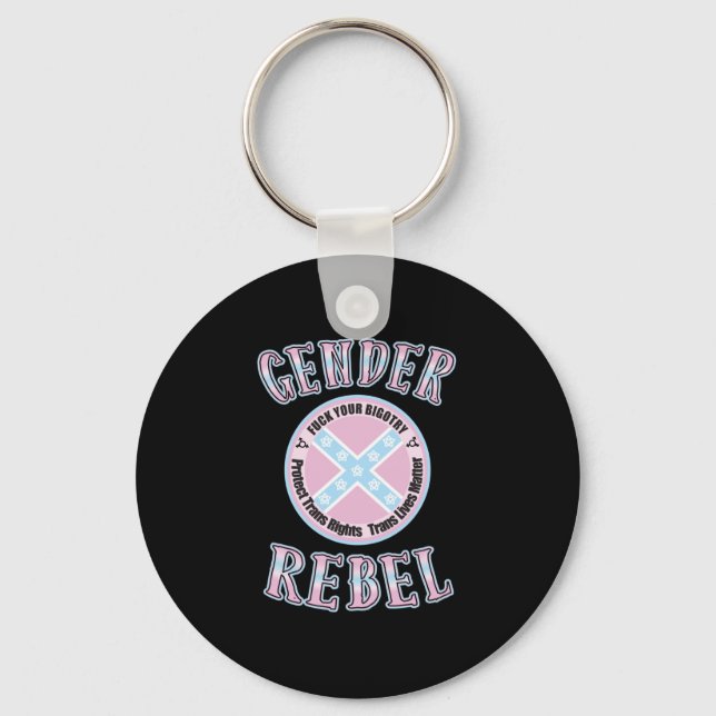Gender Rebel Sticker  Key Ring (Front)