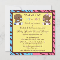 Gender Reveal African American Babies & Cupcakes