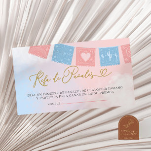 Gender reveal angel diaper raffle enclosure card