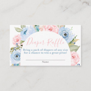 Gender Reveal Arch Diaper Raffle Enclosure Card