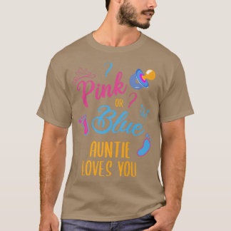 Gender Reveal AUNTIE AUNT  T-Shirt
