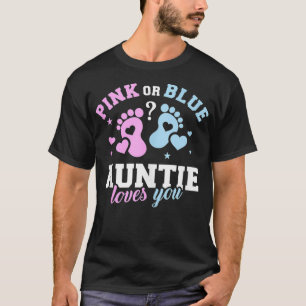 Gender reveal auntie aunt Tank Top