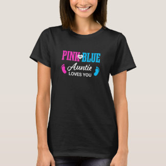 Gender Reveal Auntie Baby Shower Aunt Pregnancy An T-Shirt