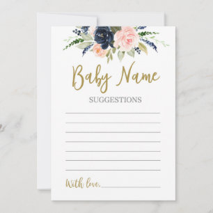 Gender Reveal Baby Name suggestion Invitation