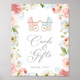 Gender Reveal Baby Shower Cards and Gifts Sign