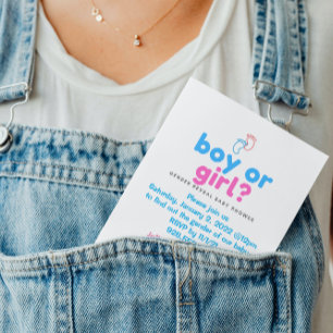 Gender Reveal Baby Shower   Invitation