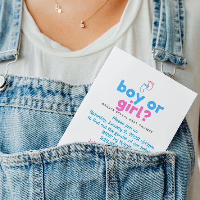 Gender Reveal Baby Shower   Invitation (Creator Uploaded)