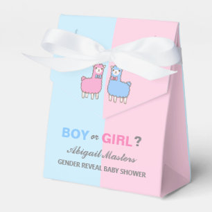 Gender Reveal Baby Shower Llama Custom Favour Box