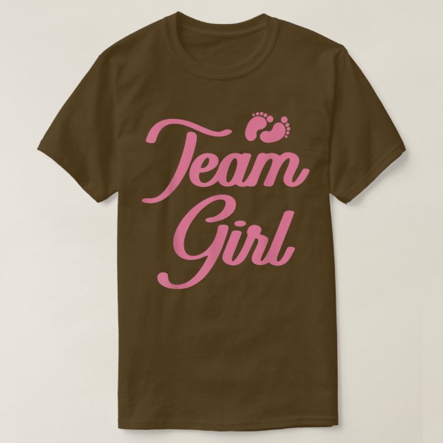 Gender Reveal Baby Shower  Team Girl  T-Shirt (Design Front)
