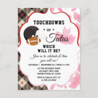 Gender Reveal Baby Shower Touchdowns or Tutus