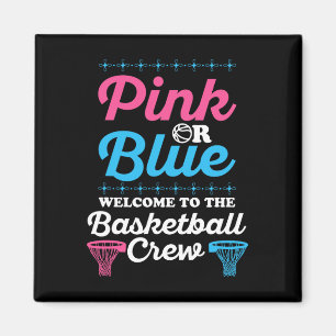 Gender Reveal Basketball Design for a Basketball F Magnet