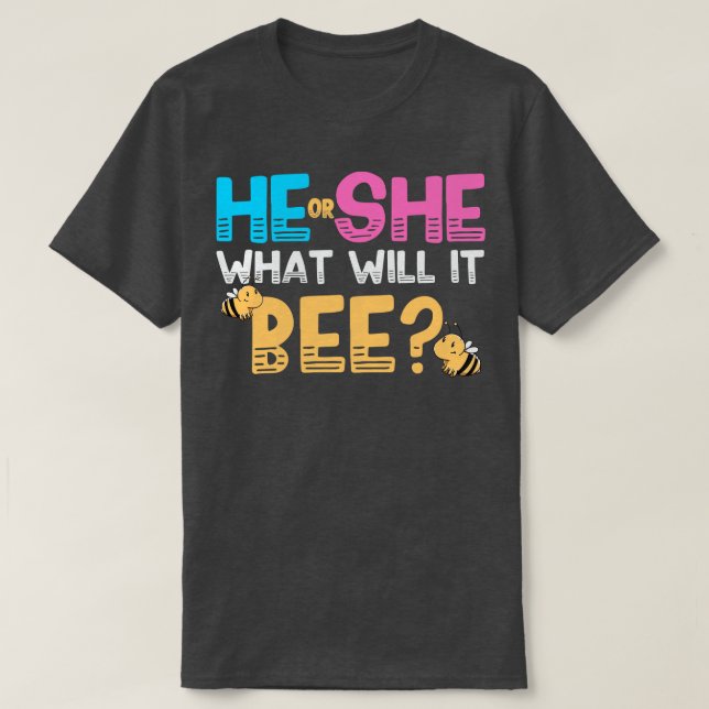 Gender Reveal Bee T-Shirt (Design Front)