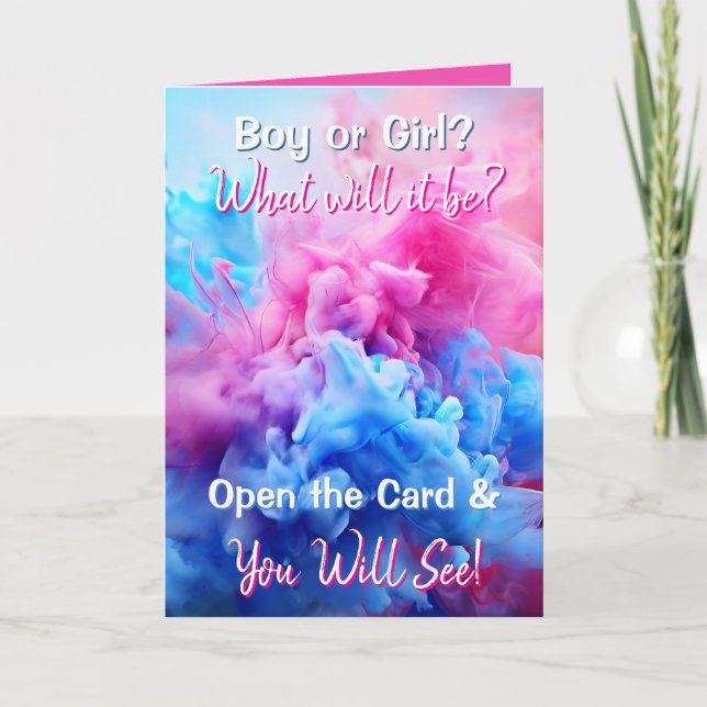 Gender Reveal | Bi-Racial Baby Girl Inside Card (Front)